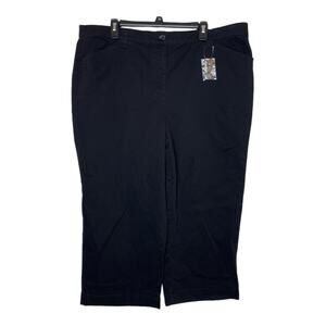 L.L. Bean New Classic Fit Women's Black Capris Size 20W